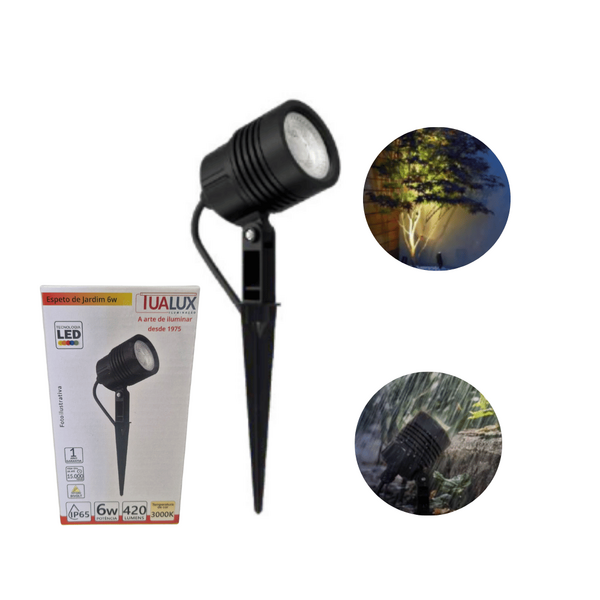 Espeto Jardim Profissional 6w 3000k Bivolt - Tualux