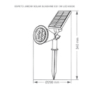 Espeto Jardim Solar Taschibra Sunshine Es1 3w Led 15100096
