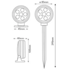 Espeto Led New Itapua 6w Bivolt Azul