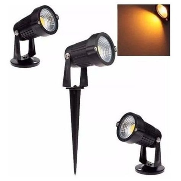 Espeto Luminaria Para Jardim Cob Led 3w Branco Quente