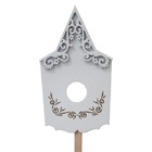 Espeto Madeira casinha telhado inclinado Branco Kleiner Schein 