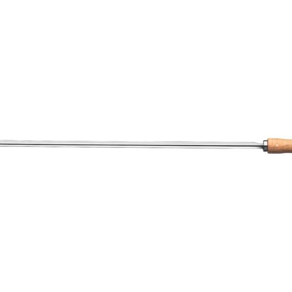 Espeto Para Churrasco 65cm Lamina De Aco Inox E Cabo De Madei