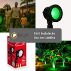 Espeto Para Jardim Led Fit 5w Bivolt Preto Luz Verde