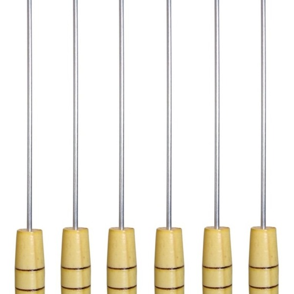 Espetos Mini Para Churrasco Kit Com 06 Espetos