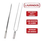Espetos Para Churrasco Inox Duplo E Espada Lâmina 80cm