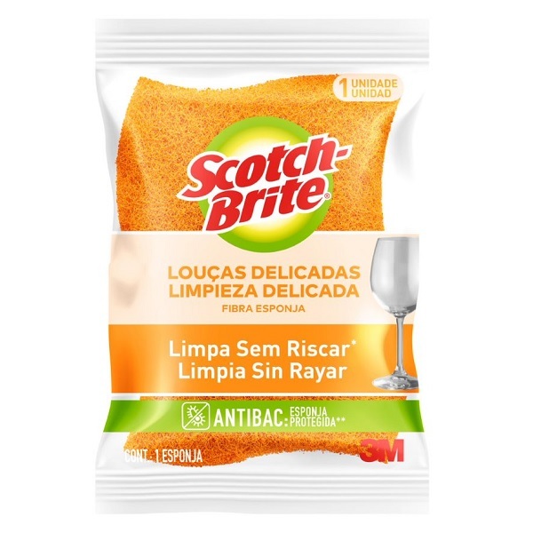 Esponja Nao Risca Laranja Scotch Brite 1 Unidade
