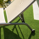 Espreguiçadeira em Aço Reclinável com 4 Posições 92,5x69x193,5cm Bege Rivera Naterial