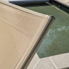 Espreguiçadeira em Aço Reclinável com 4 Posições 92,5x69x193,5cm Bege Rivera Naterial