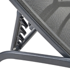 Espreguiçadeira em Aço Reclinável com 4 Posições 92,5x69x193,5cm Cinza Rivera Naterial