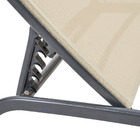 Espreguiadeira em Ao Reclinvel com 4 Posies 925x69x1935cm Bege Rivera Naterial