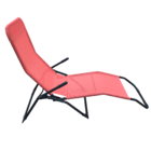 Espreguiçadeira Aço Fiesta 99x60x142cm Vermelho Naterial