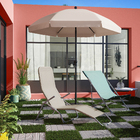 Espreguiçadeira Aço Dobrável 2 Posições Fiesta 99x60x142cm Cinza Naterial