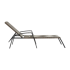 Espreguiçadeira Aço Rattan Zena Marrom 65x200cm