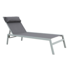 Espreguiçadeira Aço Riba 33x61x199cm Cinza