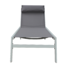 Espreguiçadeira Aço Riba 33x61x199cm Cinza