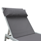 Espreguiçadeira Aço Riba 33x61x199cm Cinza