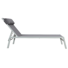 Espreguiçadeira Aço Riba 33x61x199cm Cinza