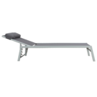Espreguiçadeira Aço Riba 33x61x199cm Cinza