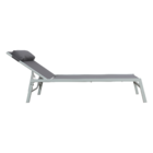 Espreguiçadeira Aço Riba 33x61x199cm Cinza