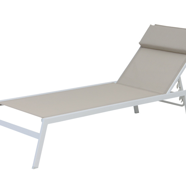 Espreguiçadeira Aço Riba 33x66x199cm Bege | Leroy Merlin