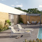 Espreguiçadeira Aço Riba 33x66x199cm Bege