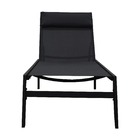 Espreguiçadeira Aço Riba 33x66x199cm Preto Naterial