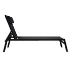 Espreguiçadeira Aço Riba 33x66x199cm Preto Naterial