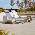 Espreguiçadeira Aço Dobrável 3 Posições Riba 33x61x199cm Cinza Naterial