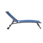 Espreguiçadeira Aço 4 Posições Rivera Azul 92,5x69x193,5cm Naterial