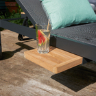 Espreguiçadeira em Alumínio Reclinável com 4 Posições 35,2x78x196,5cm Cinza Persea Naterial