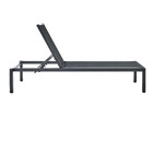 Espreguiadeira em Alumnio Reclinvel com 4 Posies 103x75x200cm Cinza Lyra Beta Naterial