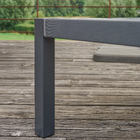 Espreguiçadeira em Alumínio Reclinável com 4 Posições 103x75x200cm Cinza Lyra Beta Naterial