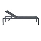 Espreguiadeira em Alumnio Reclinvel com 4 Posies 103x75x200cm Cinza Lyra Beta Naterial