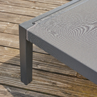 Espreguiçadeira em Alumínio Reclinável com 4 Posições 103x75x200cm Cinza Lyra Beta Naterial