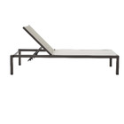 Espreguiadeira em Alumnio Reclinvel com 4 Posies 103x75x200cm Marrom Lyra Beta Naterial