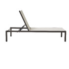 Espreguiadeira em Alumnio Reclinvel com 4 Posies 103x75x200cm Marrom Lyra Beta Naterial