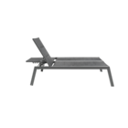 Espreguiçadeira Alumínio  Isboa 43x128x203cm Cinza Naterial