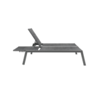 Espreguiçadeira Alumínio  Isboa 43x128x203cm Cinza Naterial