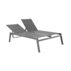 Espreguiçadeira Alumínio  Isboa 43x128x203cm Cinza Naterial