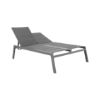 Espreguiçadeira Alumínio  Isboa 43x128x203cm Cinza Naterial