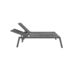 Espreguiçadeira Alumínio  Isboa 43x128x203cm Cinza Naterial