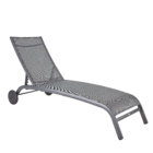 Espreguiçadeira Alumínio  Lyra 95x63x207cm  Cinza Naterial