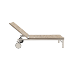 Espreguiçadeira Alumínio  Menorca 36x65x195cm Marrom Naterial