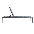 Espreguiçadeira Alumínio Aquila 199x65cm Cinza Escuro Naterial
