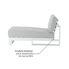 Espreguiçadeira Alumínio 1 Posição Branca e Cinza 160x75x91cm Athena Naterial