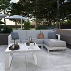 Espreguiçadeira Alumínio 1 Posição Branca e Cinza 160x75x91cm Athena Naterial