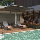 Espreguiçadeira Alumínio Cannes 52x72x193cm Marrom Portinaty