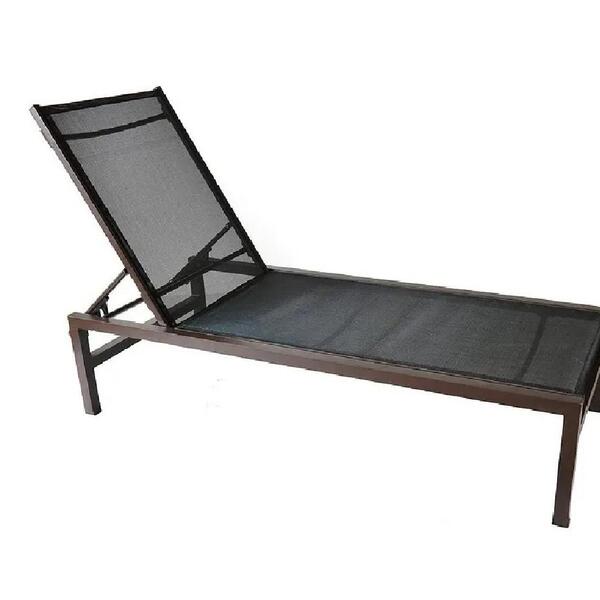 Espreguiçadeira Alumínio E Tela Sling Para Jardim Piscina