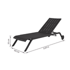 Espreguiçadeira Alumínio 4 Posições Idaho 33x69x205cm Cinza Naterial