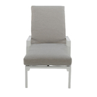 Espreguiçadeira Alumínio 5 Posições Las Vegas 53x66x182cm Cinza Naterial